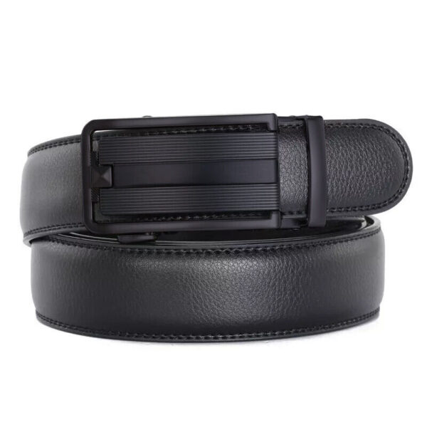 Microfiber Leather Mens Ratchet Belt Belts For Men Adjustable Automatic Buckle - Image 2