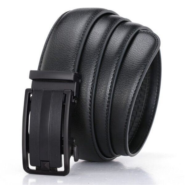 Microfiber Leather Mens Ratchet Belt Belts For Men Adjustable Automatic Buckle - Image 8