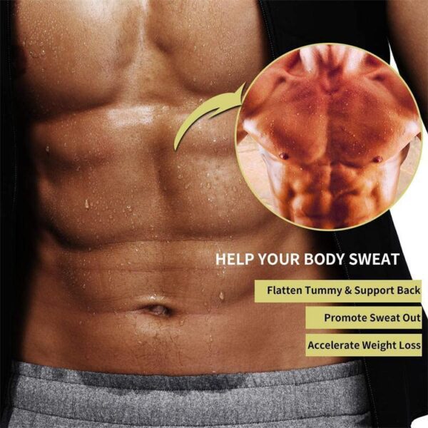 Fitness Men Shapewear Sauna Vest Waist Trainer Double Belt Sweat Shirt Corset Top Body Shaper - Image 4
