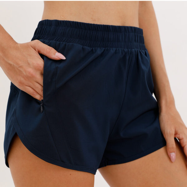 Summer Sports Shorts With Zipper Pockets Breathable Loose Anti-exposure Outdoor Running Fitness Pants For Womens Clothing - Image 5