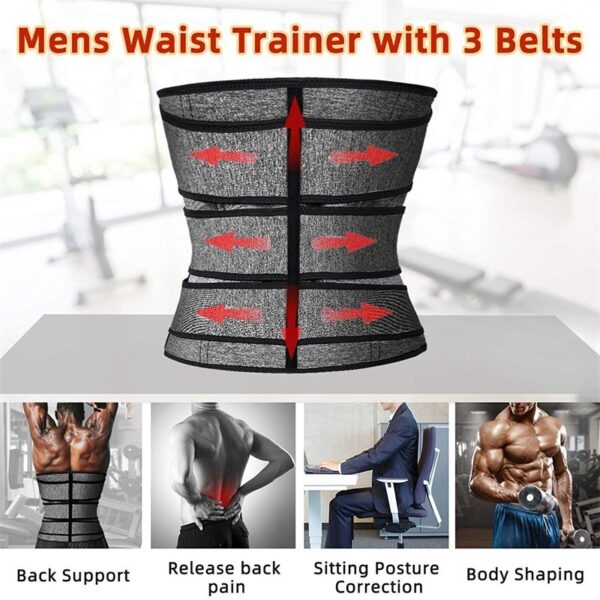 Shapewear Men's Sports Fitness Waist Belt Corset Slimming Belt - Image 4