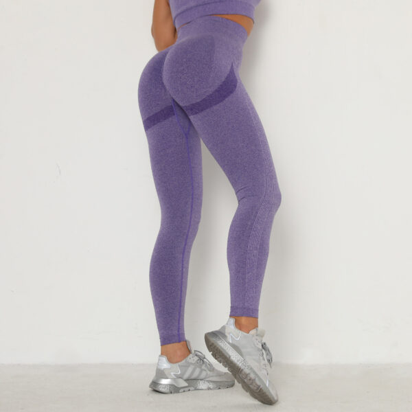 Seamless Knitted Peach Hip Women's Tight Elastic Yoga Pants High Waist Quick-drying Hip Pants - Image 10
