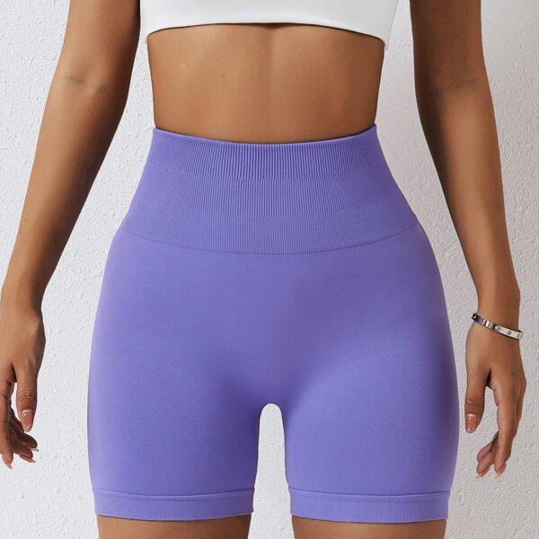 Seamless Yoga Shorts In Europe And The United States With High Hips And Waist - Image 9