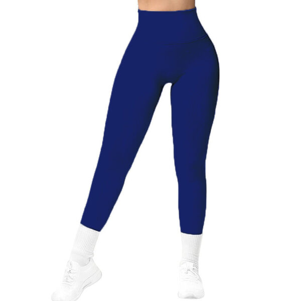 High Waist Seamless Leggings Threaded Knitted Fitness Pants Solid Women's Slimming Sports Yoga Pants Elastic Running Sport Leggings - Image 6