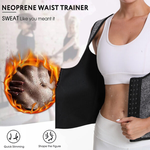 Neopren Waist Trainer For Women Workout Trimmer Belt Sauna Sweat Corset Cincher - Image 7