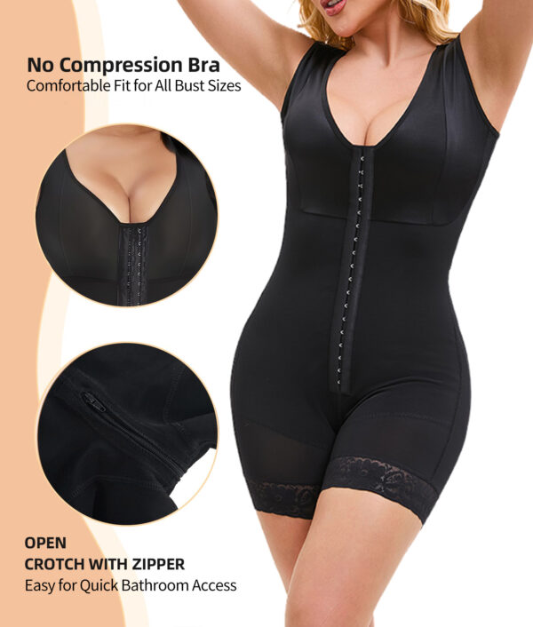 Fajas Colombianas Shapewear For Women Tummy Control Post Surgery Full Body Shaper Butt Lifter With Zipper Crotch Skimsbodysuits Elegant Fajas Melibelt Bodysuitfajashaper - Image 5