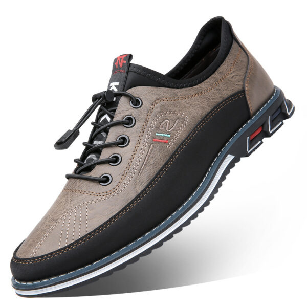 Genuine Leather Sports Comfortable And Non-slip Waterproof Leather Shoes Men's - Image 4