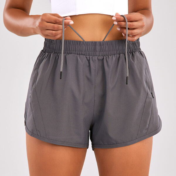 Summer Sports Shorts With Zipper Pockets Breathable Loose Anti-exposure Outdoor Running Fitness Pants For Womens Clothing - Image 10