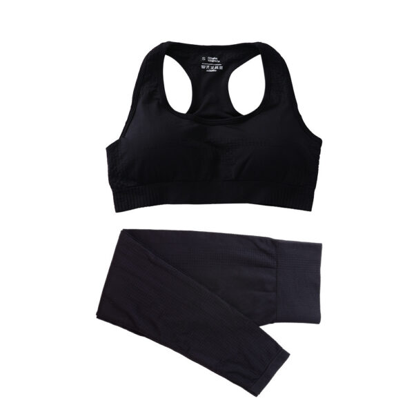 2PCS Seamless Yoga Set Women Tracksuit High Waist Leggings Workout Sportswear Gym Clothing Fitness Crop Top Sports Suits Gym Set - Image 9