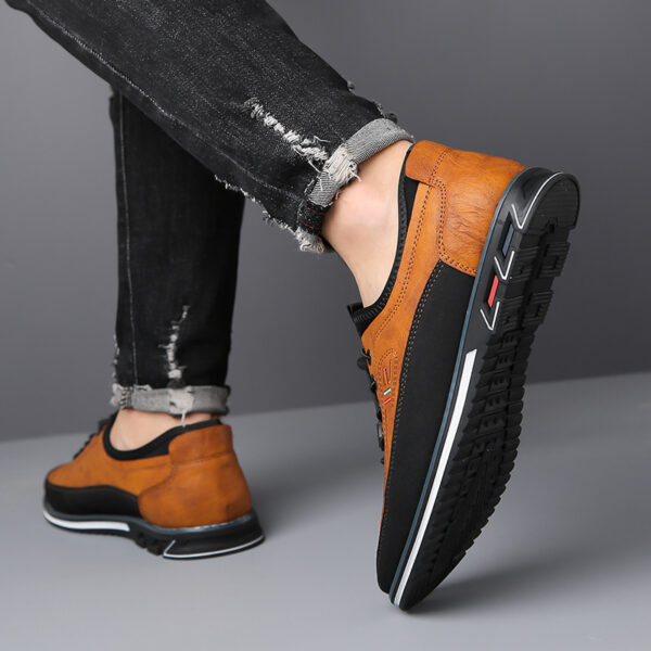 Genuine Leather Sports Comfortable And Non-slip Waterproof Leather Shoes Men's - Image 10
