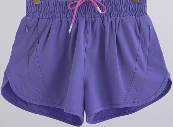 Summer Sports Shorts With Zipper Pockets Breathable Loose Anti-exposure Outdoor Running Fitness Pants For Womens Clothing - Image 6