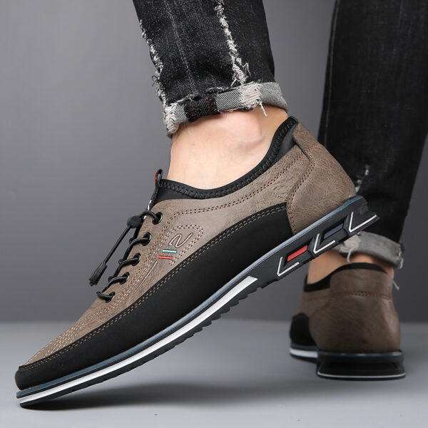 Genuine Leather Sports Comfortable And Non-slip Waterproof Leather Shoes Men's - Image 8