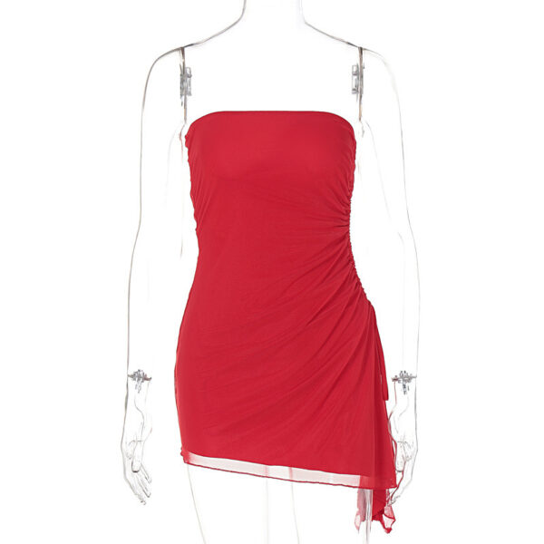 Y2K Tube-top Split Dress Summer Ins Fashion Backless Short Dresses For Women - Image 7