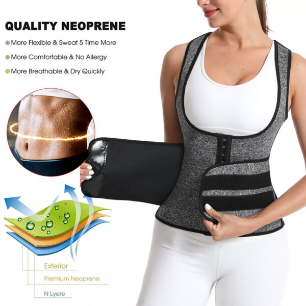 Neopren Waist Trainer For Women Workout Trimmer Belt Sauna Sweat Corset Cincher - Image 9