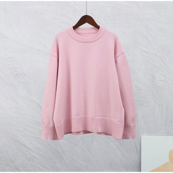 Sweet Crew Neck Pullover Sweater Winter Fashion Loose Long-sleeved Tops For Women Clothing - Image 4