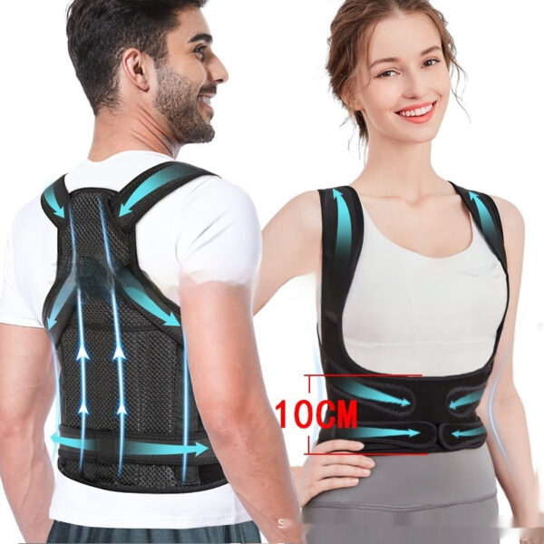 Breathable Mesh Sitting Position Rectifier Invisible Open Shoulder Back Straightener - Image 6