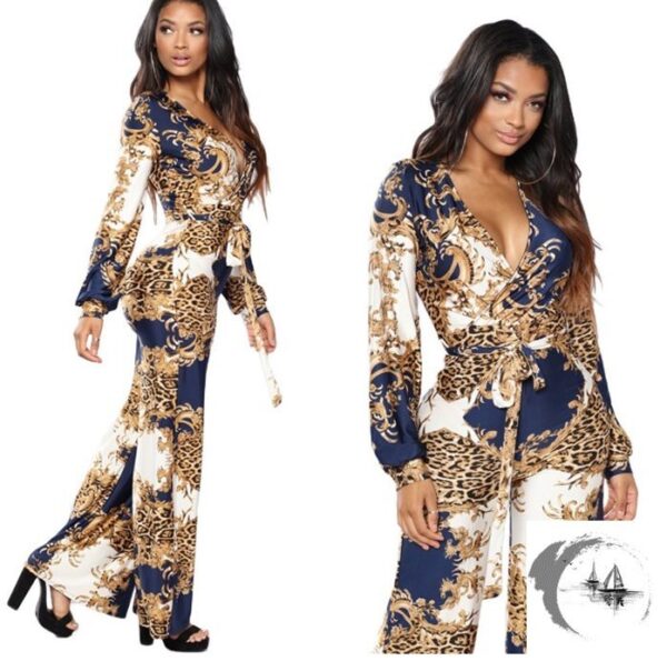 Sexy Printed Jumpsuit Nightclub Outfit On Jumpsuit - Image 4