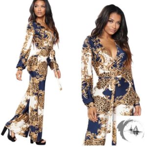 Sexy Printed Jumpsuit Nightclub Outfit On Jumpsuit