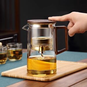 TeaPot with Tea Infuser & Magnetic Lid - Water Separation Glass Teapot Set