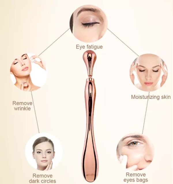 Eye Cream Stick Roller For Face Metal Spatula Puff Applicator Eye Cream Massager Facial Cream Massage Sticks Eye Metal Makeup Spatula Eye Wand 10cm - Image 4