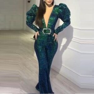 Women's New Sequin Lace Jumpsuit With Long Jumpsuit