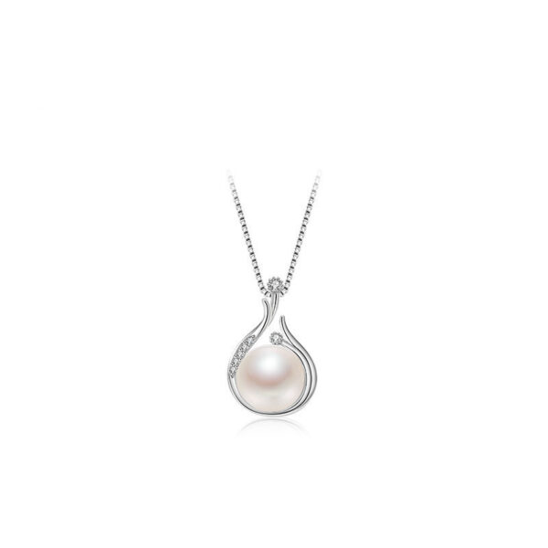 Women's Necklace S925 Silver Natural Freshwater Pearl Necklace Luxury Niche Fall Winter Sweater Chain Jewelry - Image 6