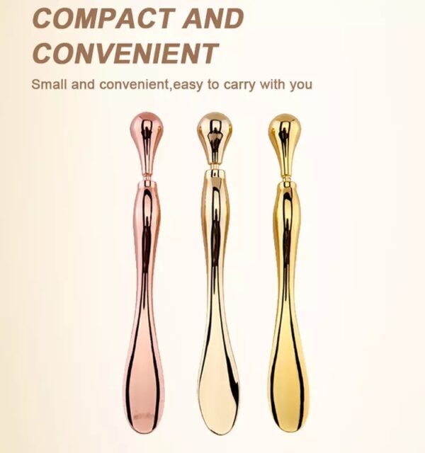 Eye Cream Stick Roller For Face Metal Spatula Puff Applicator Eye Cream Massager Facial Cream Massage Sticks Eye Metal Makeup Spatula Eye Wand 10cm - Image 6