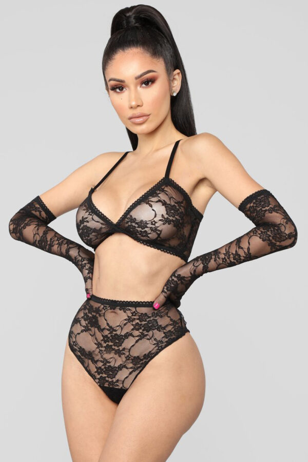 Sexy lingerie lace nightdress - Image 4
