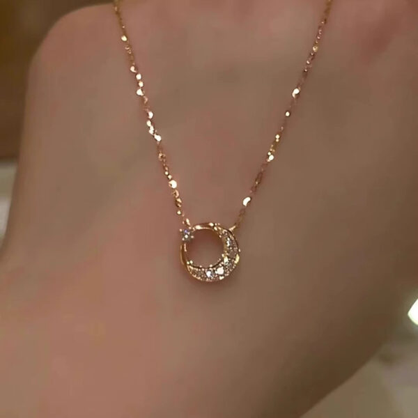 Sun Moon Star Necklace Women's Exquisite Stainless Steel - Image 6