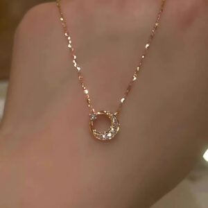 Sun Moon Star Necklace Women's Exquisite Stainless Steel