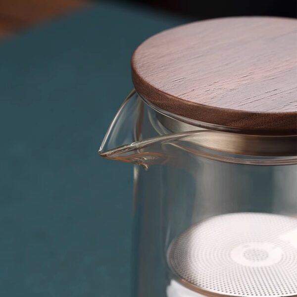 TeaPot with Tea Infuser & Magnetic Lid - Water Separation Glass Teapot Set - Image 6