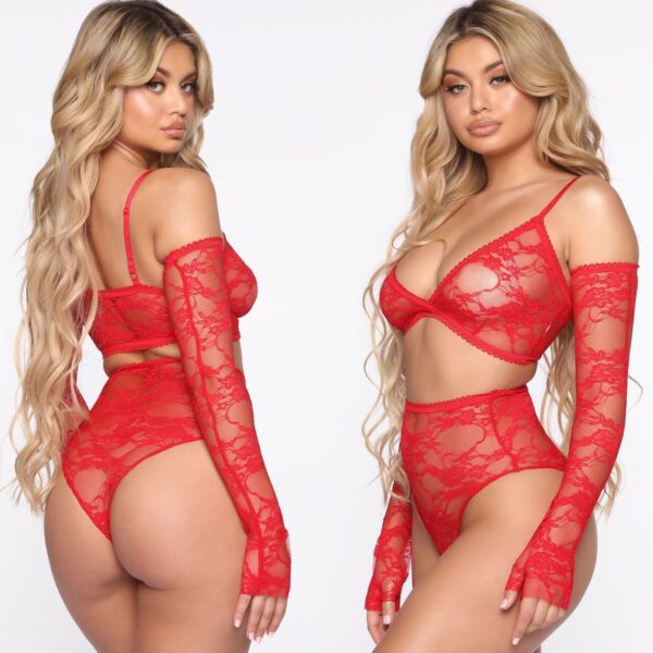 Sexy lingerie lace nightdress - Image 5