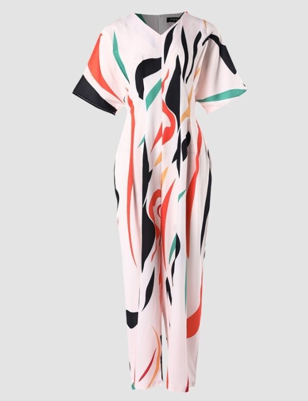 Printed Long Casual Jumpsuit Sexy Fashion Jumpsuit - Image 10