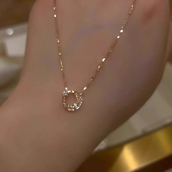 Sun Moon Star Necklace Women's Exquisite Stainless Steel - Image 2
