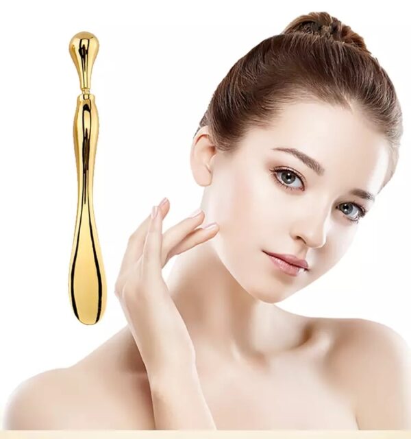 Eye Cream Stick Roller For Face Metal Spatula Puff Applicator Eye Cream Massager Facial Cream Massage Sticks Eye Metal Makeup Spatula Eye Wand 10cm - Image 5