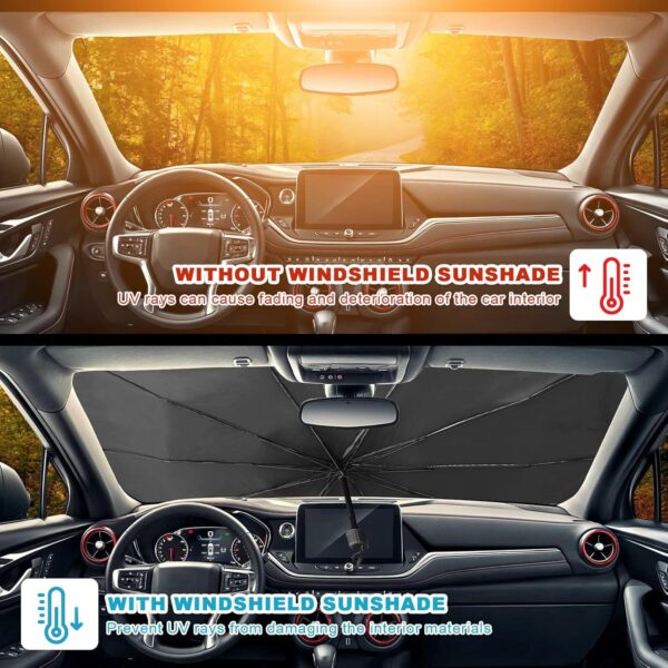 Foldable Reflector Windshields Umbrella Car Windshield Sun Shade UV Rays And Heat Sun Visor Protector - Image 2
