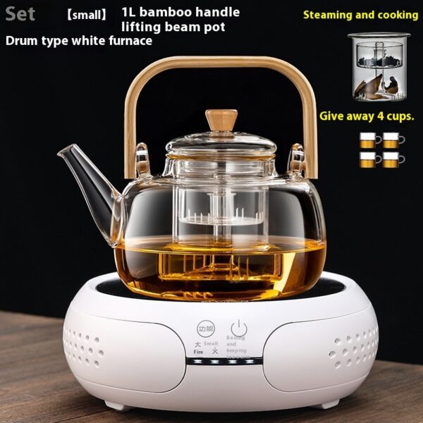 Integrated Steaming And Boiling Glass Teapot 1.3L Large Capacity - Image 8
