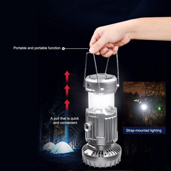 Solar Electric Fan Life Waterproof Panel Charging Double Switch Barbecues Camping Solar Electric Fan For Climbing - Image 7