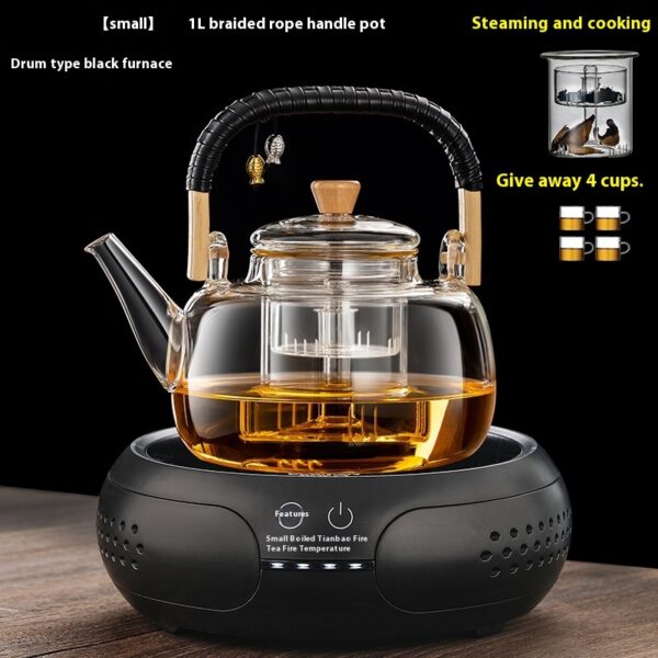 Integrated Steaming And Boiling Glass Teapot 1.3L Large Capacity - Image 7