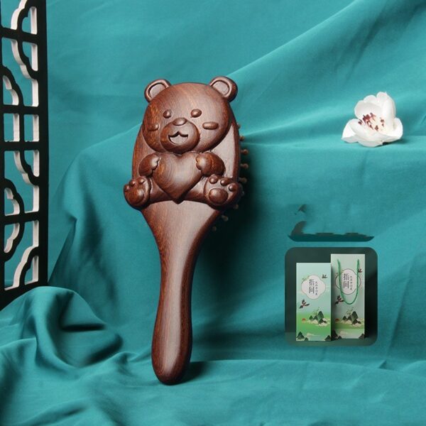 Large Wooden Airbag Massage Comb - For Women Only - Image 2