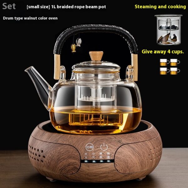 Integrated Steaming And Boiling Glass Teapot 1.3L Large Capacity - Image 6