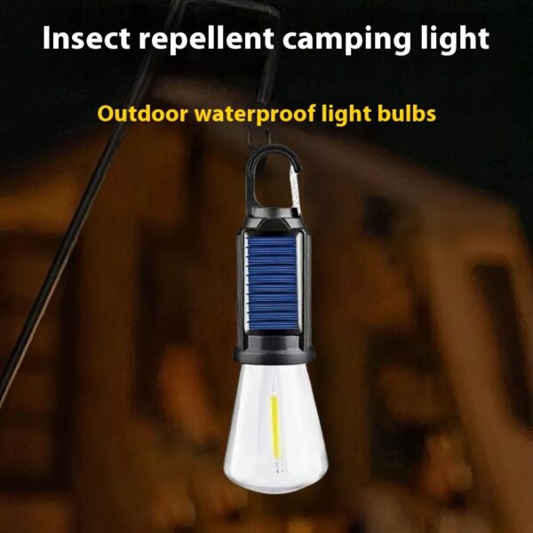 Outdoor Solar Energy Camping Lights Charging With Hooks Tungsten Lamp - Image 6