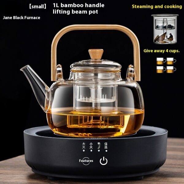 Integrated Steaming And Boiling Glass Teapot 1.3L Large Capacity - Image 10