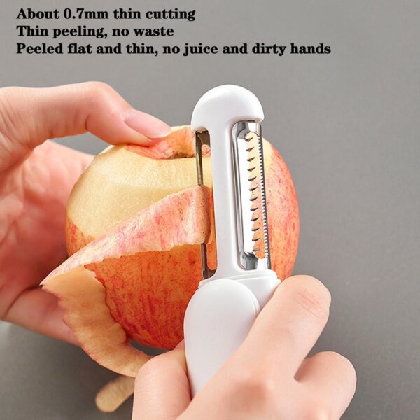 360 Rotating Stainless Steel Peeler 3 In 1 Multifunctional Rotary Paring Knife And Grater Kitchen Gadgets Multifunctional Paring Knife Stainless Steel Paring Knife For Peeling Shredding - Image 8