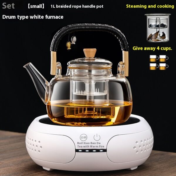 Integrated Steaming And Boiling Glass Teapot 1.3L Large Capacity - Image 4