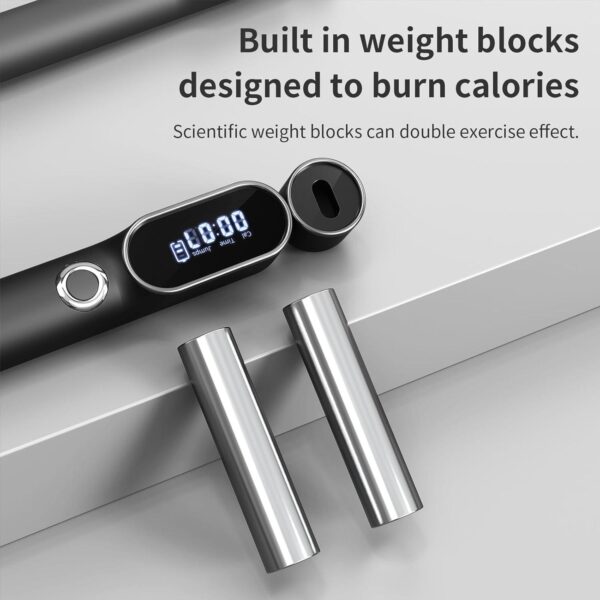 2 In 1 Adjustable Digital Intelligent Cordless Weighted Skipping Rope For Men And Women, Suitable For Children, Essential For Fitness, Boxing And Speed Training - Image 3
