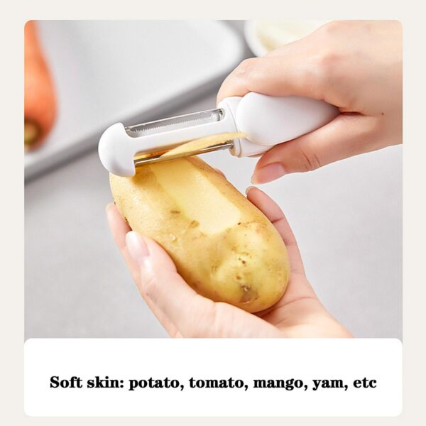 360 Rotating Stainless Steel Peeler 3 In 1 Multifunctional Rotary Paring Knife And Grater Kitchen Gadgets Multifunctional Paring Knife Stainless Steel Paring Knife For Peeling Shredding - Image 7