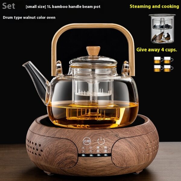 Integrated Steaming And Boiling Glass Teapot 1.3L Large Capacity - Image 2