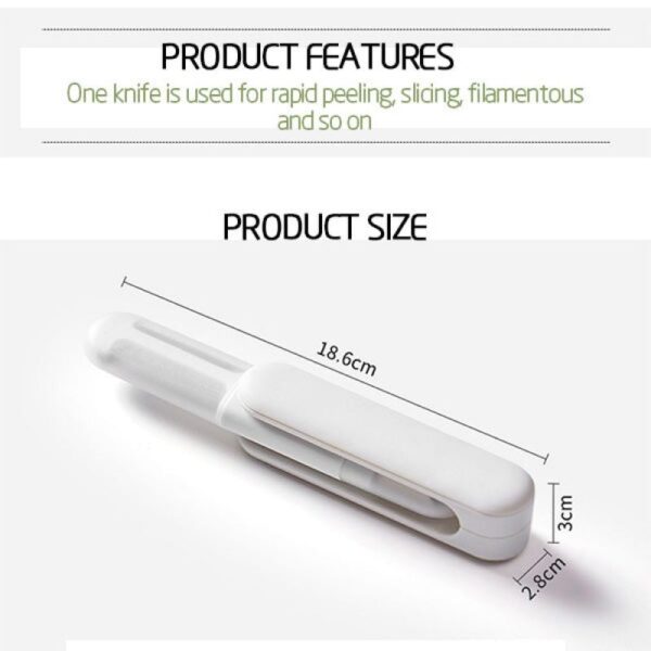 360 Rotating Stainless Steel Peeler 3 In 1 Multifunctional Rotary Paring Knife And Grater Kitchen Gadgets Multifunctional Paring Knife Stainless Steel Paring Knife For Peeling Shredding - Image 5