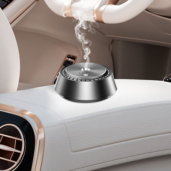 Alloy PC Three Speed Control Intelligent Car Mounted Aromatherapy - Ultrasonic Atomization Chip  Nano Levelatomized Essential Oil   Wireless Car Humidifier - Image 10